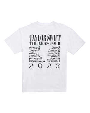 Taylor Swift | The Eras Tour Through LA White T-Shirt